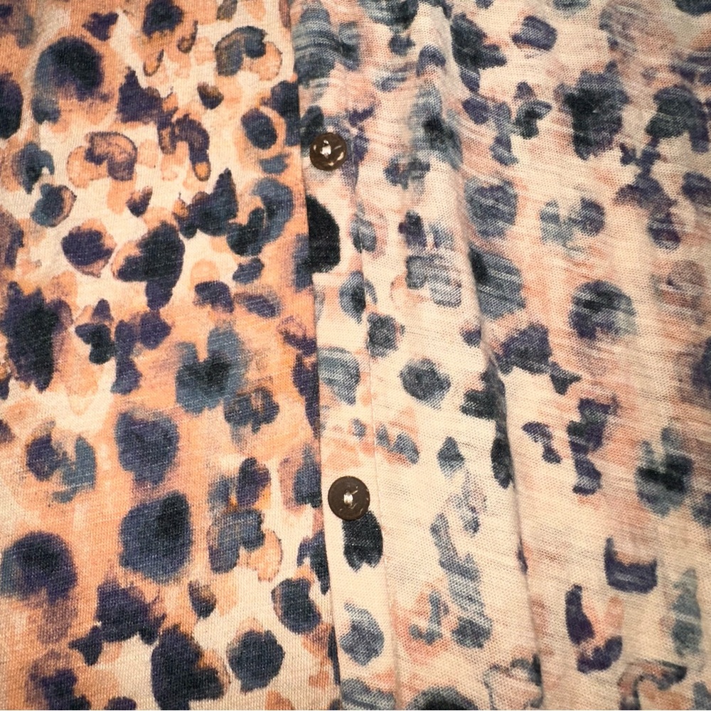 Intimately Free People Cheetah Print Maxed Out Maxi Button Dress Robe Duster Med - Picture 8 of 12